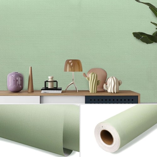 Peelable Wallpaper Stickers, Stylish, Thick, Opaque, 10m X 44cm, Self-Adhesive, Waterproof, Cutting Sheet for Bathrooms and Kitchens (Green)