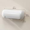 Ceramic wall heater 1000/2000W, electric radiator, fan, thermostat, timer, 50x19x14cm, white