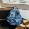 Denim Camouflage Mini Backpack Casual Fashion Women's Small Rucksack Everyday Travel Bag