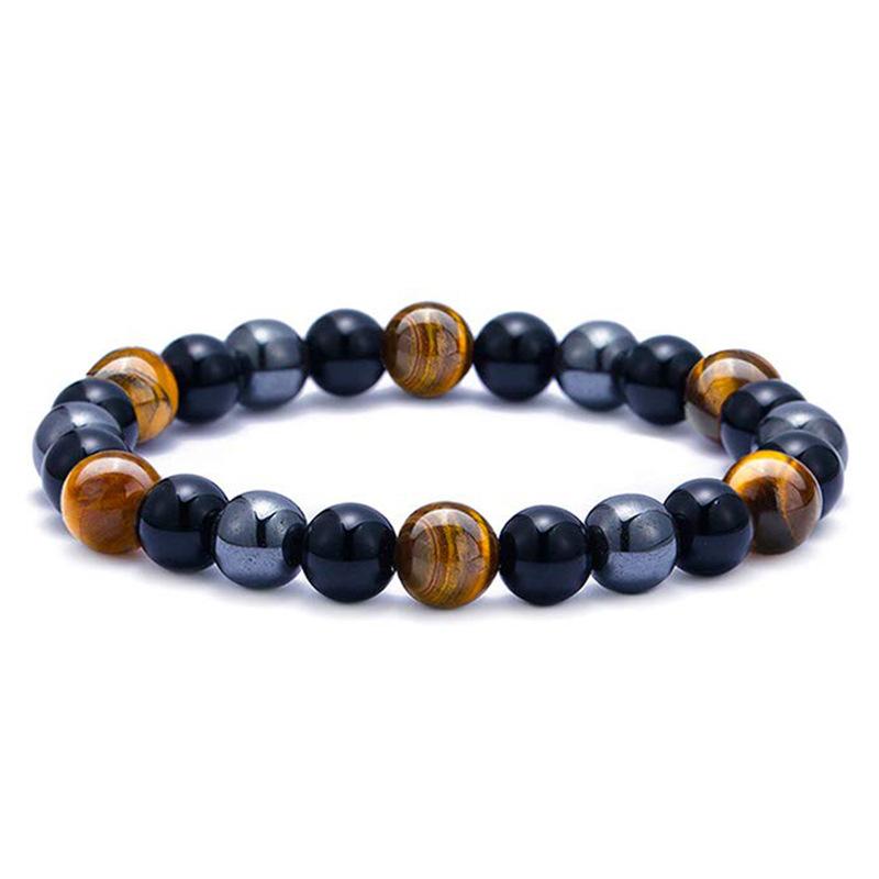 JYL TS Bracelet Men's Beaded  Braided Elastic Boosts Stability & Fortune