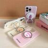 Fashion Cute Rotating Magnetic Bracket Phone Case For iPhone 16 15 14 13 12 11 Pro Max IMD Shockproof Cover