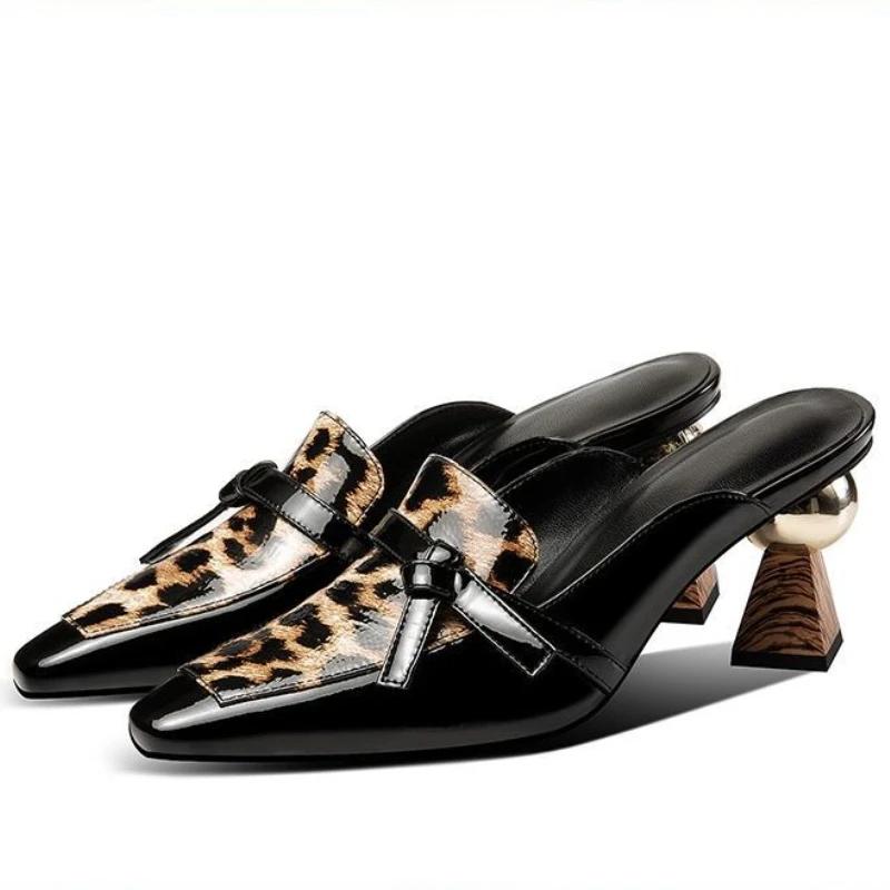 Fashion Woman Slippers Soft Leather Shoes for Women With Heel Sandals Wholesale Elegant and Fashionable Slides Low Price New Style Shoe