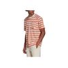Adidas Originals Trefoil Pocket Stripe Crew Neck Short Sleeve T-Shirt Men Tops Orange HT1663