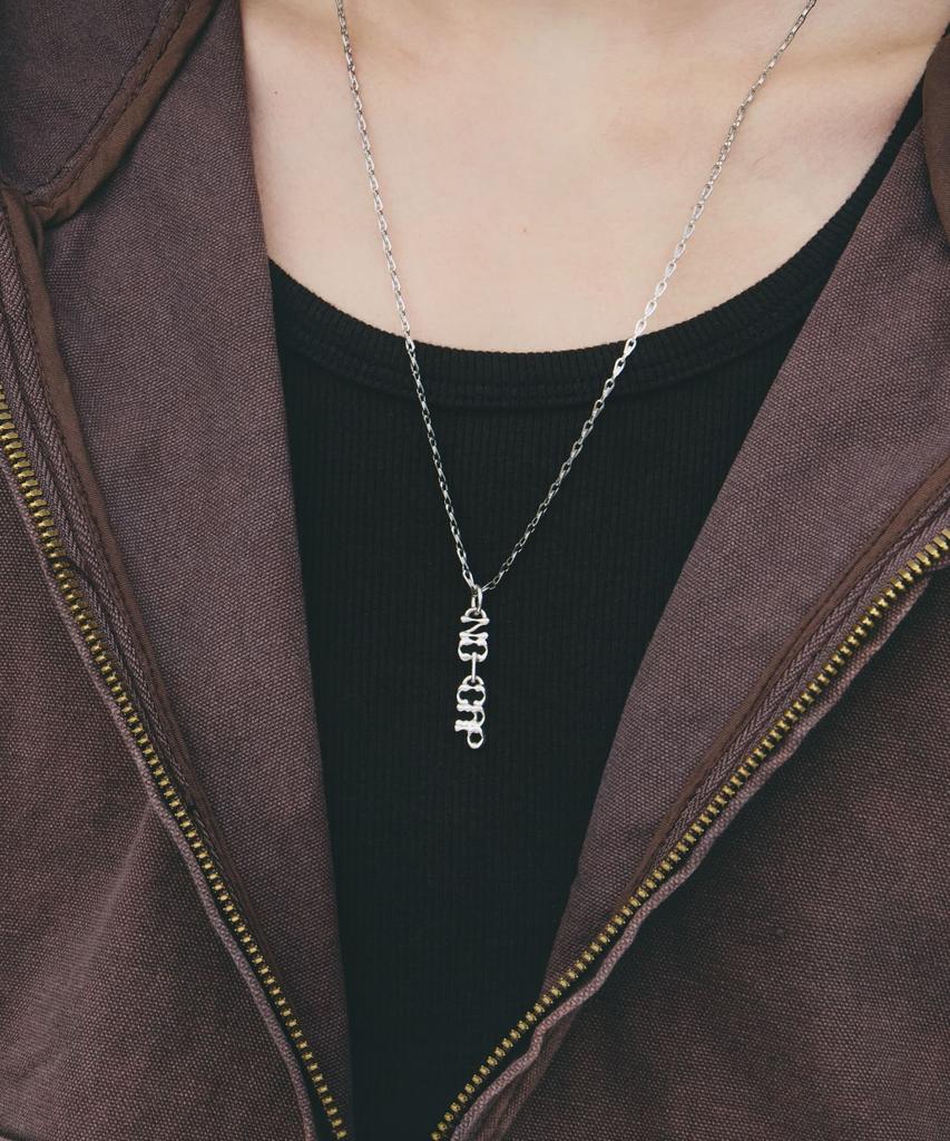 Maz Silver No Cap Lettering Necklace