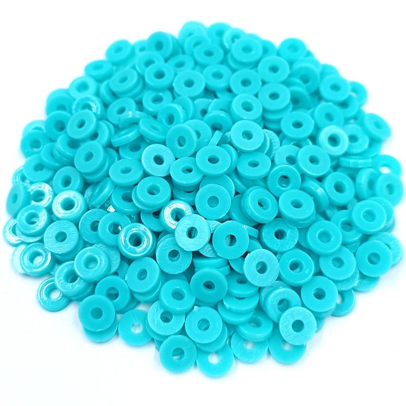 Exquisit For Jewelry Making 200pcs Bead Flat Round Disk Solid Color Boho Acrylic Bracelets Necklaces DIY Loose Spacer 6mm Handmade  Manual Accessories
