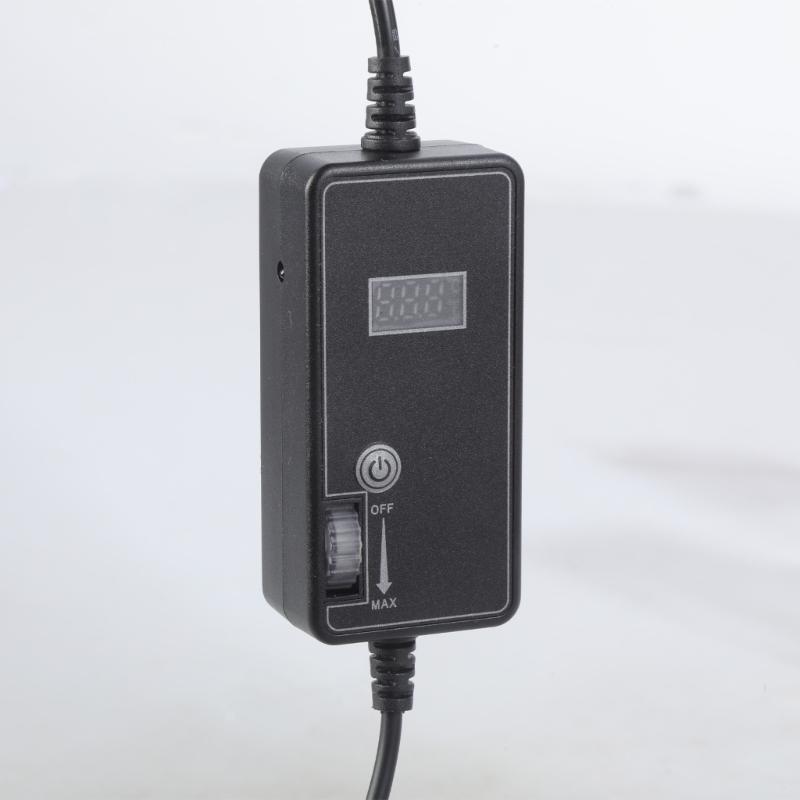 5.5x2.1mm Digital Temperature Monitor Stepless Speed Adjustable 12V Controller For PC Cooling Fan Blower Motor