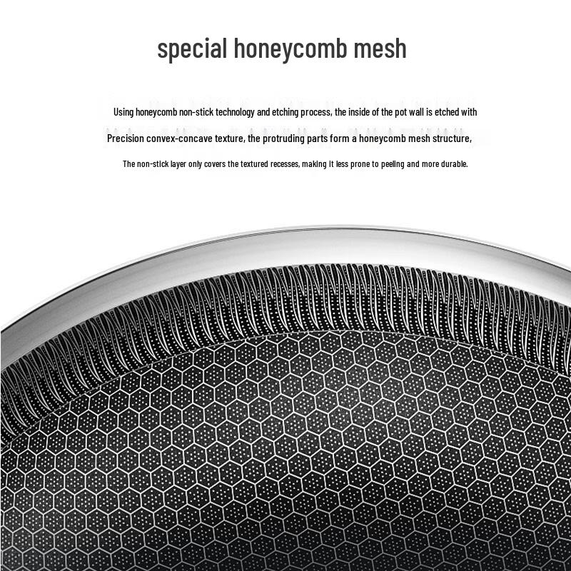 Kangbakh Honeycomb 316 Stainless Steel Wok