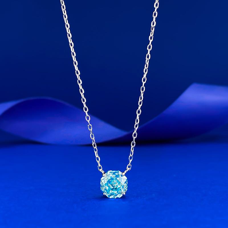 

Кулон 2,5 карата Женский Миллениальный Камень Ежедневная Легкая Роскошь Изысканная Цепочка на Ключицу 925 Silver