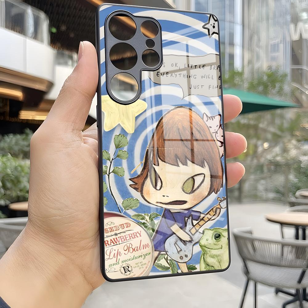 Cartoon Yoshitomo Nara Phone Case For S25 Ultra Samsung S26 S24 Fe S22 S20 S23 21 Plus A54 A34 A53 A16 Glass Cover