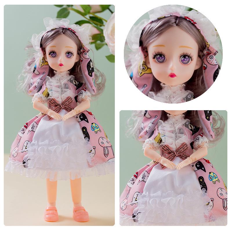 30cm Yitian Barbie Doll Set: BJD Doll with Music, Wedding Dress, and Outfit Changes