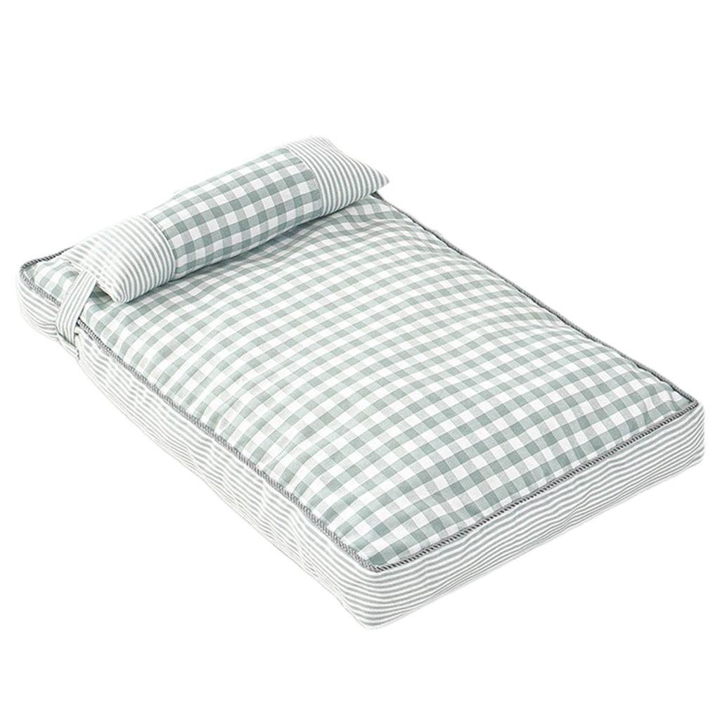 Large Dogs Dog Bed With Pillow Washable Super Soft Comfort Sleeping Blanket Anti-Slip Bottom Removable Cover Mattress Supplies