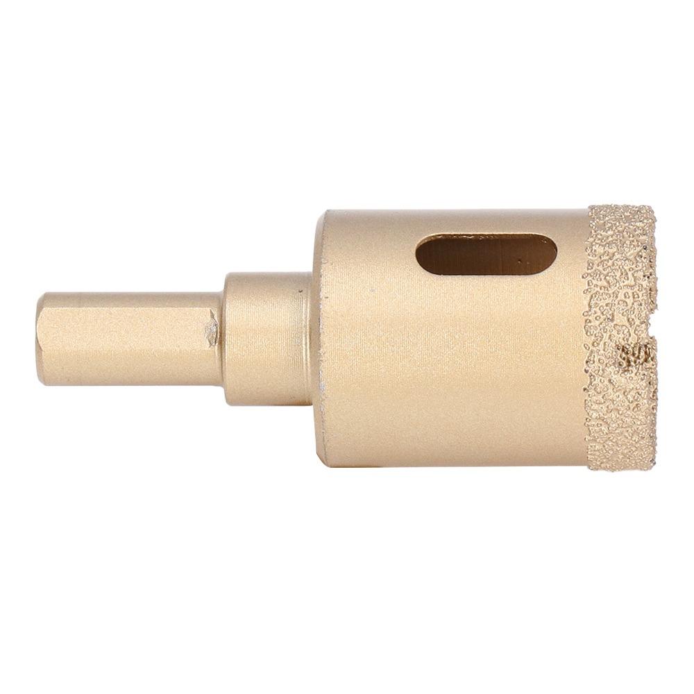 Gold Tone Hole Saw Drill Bit Alloy Shank Tile Hole Opener New Brazed Drill Bit  Home Improvement