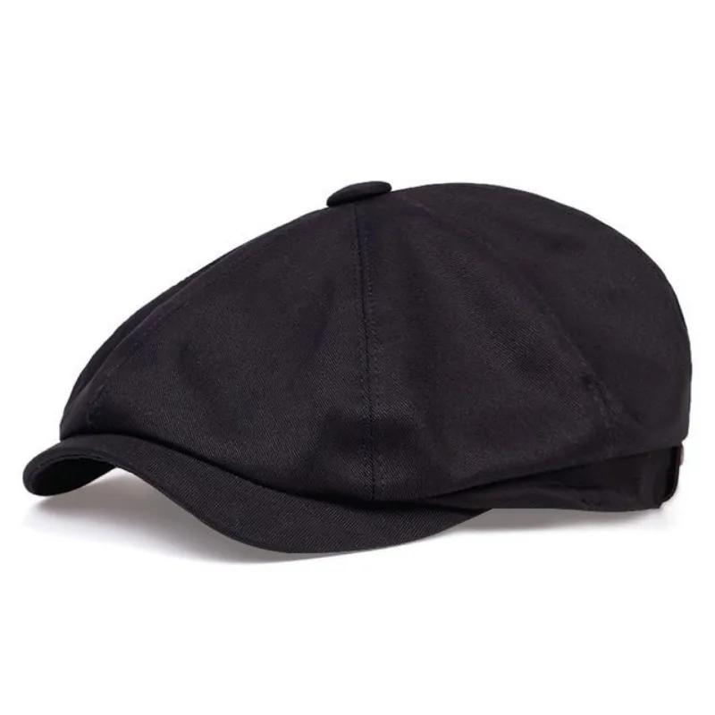 

Fashion Newsboy Cap Men s Twill Cotton Hat 8 Panel Hat Baker Caps RetroGatsby Hats Casual Brand Cap Beret for Male Gorras Hombre 58-62CM