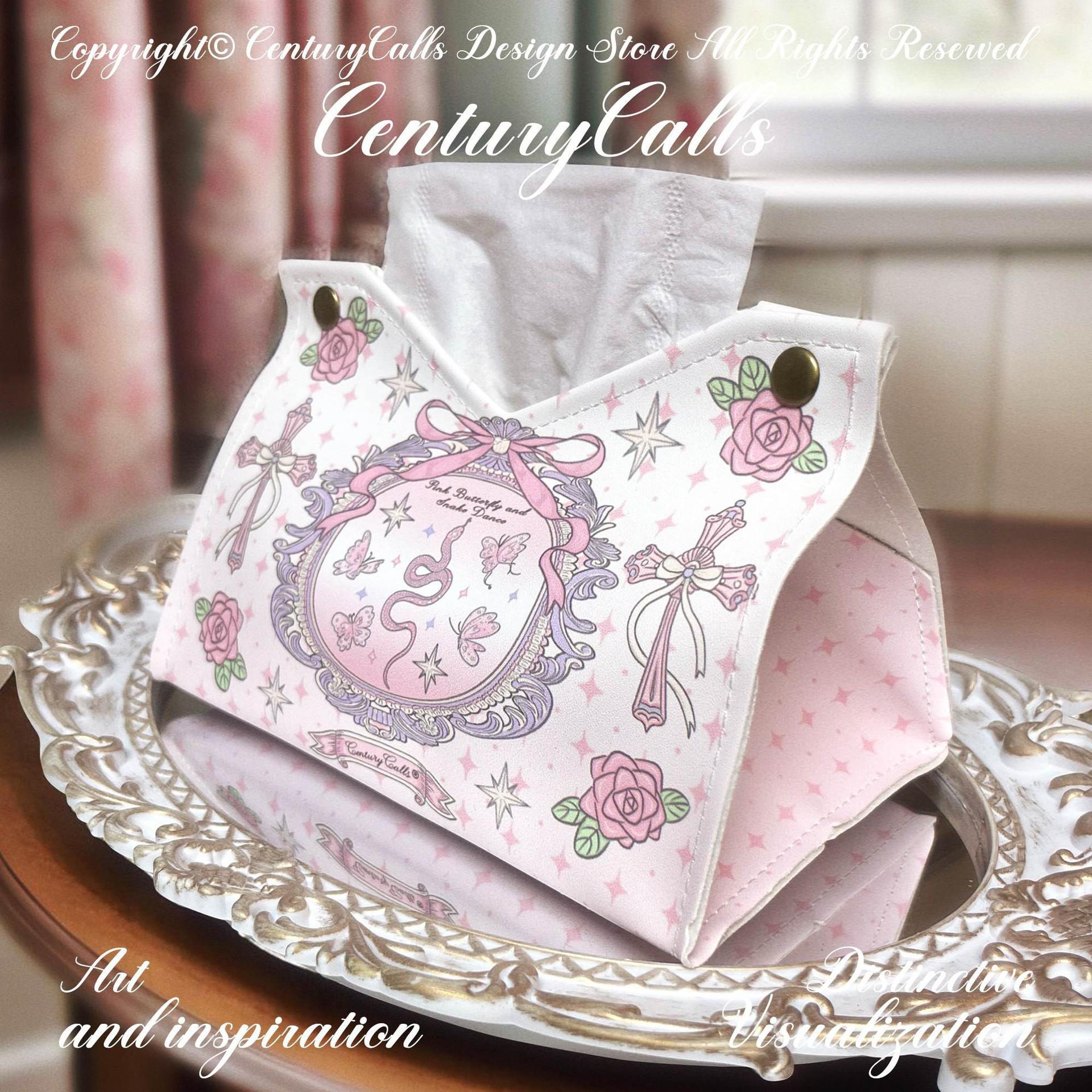Premium Leather Floral Tissue Box for Home and Bedroom