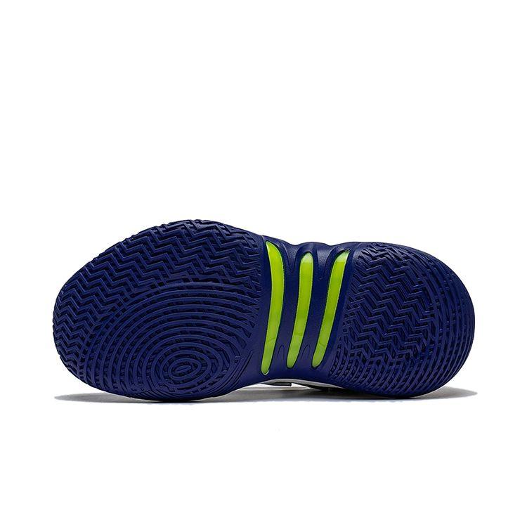 Li Ning Comfortable Non-Slip Shock Absorbing Wear-Resistant High-Top Basketball Shoes Kids sneakers Dark-Blue YKBS086-7