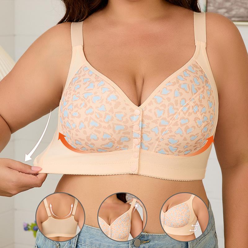 0XL-7XL super large size bra popular European and American size adjustable shoulder strap printed front buckle large size underwear