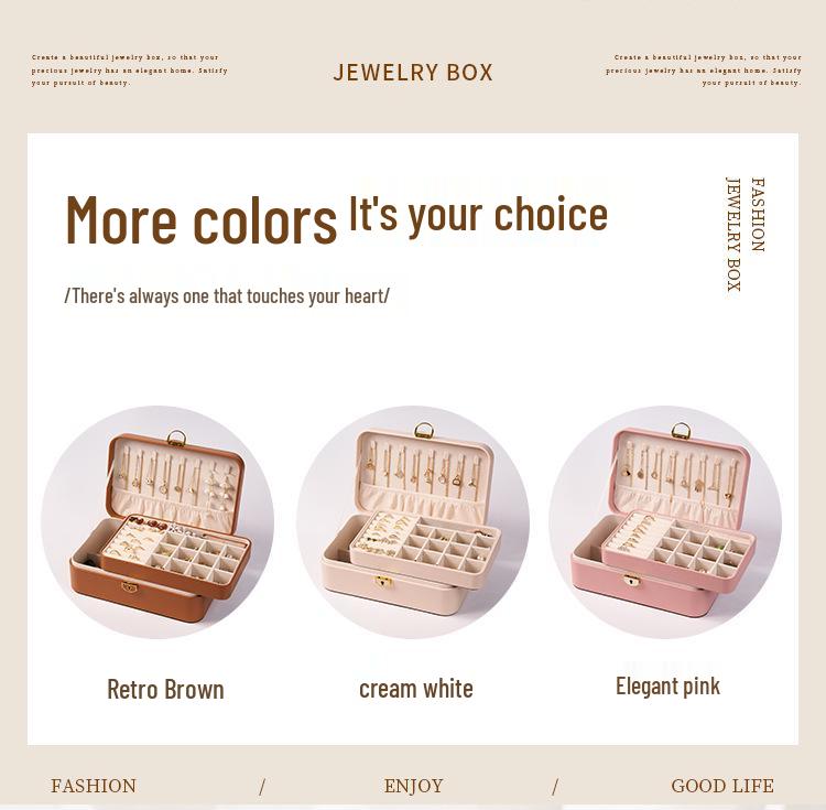 Elegant Multi-layer Lockable Jewelry Storage Box with Anti-oxidation Feature