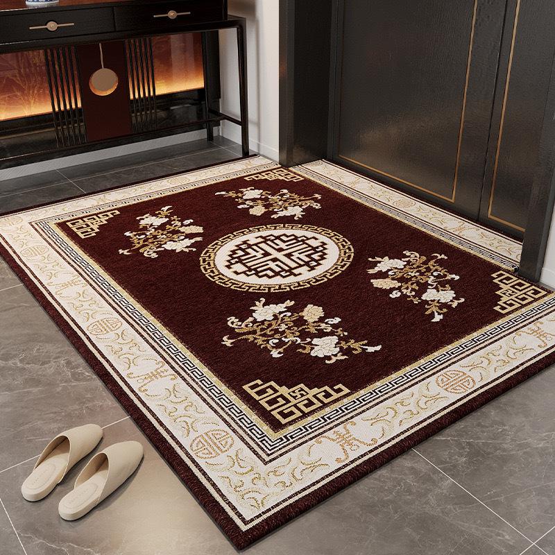 VIKAMA Crystal Velvet Entrance Door Carpet, Entrance Foot Mat, Door Rug Living Room Blanket, Anti-Slip Door Mat, Home Decoration