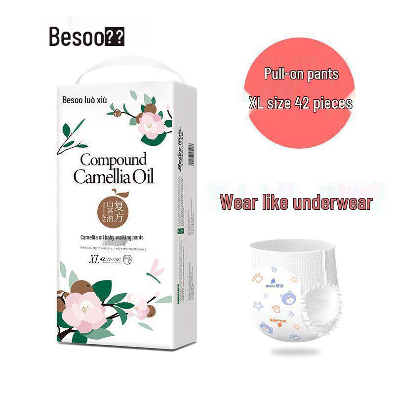 Aceite de Camelia de Alta Calidad Bei Xiu para Bebé con Antirojeces - Pañales Pull-Up