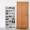 8-Tier Open Shoe Storage Cabinet W/ 8 Compartments - White Freestanding Shoe Shelf Organizer for 32 Pairs of Shoes(178.7cm Tall)