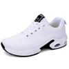 Women's Shoes Trendy Air Cushion Cushioning Running Shoes Fly Woven Mesh Breathable Design Track Field Jogging Lace Up Shoes