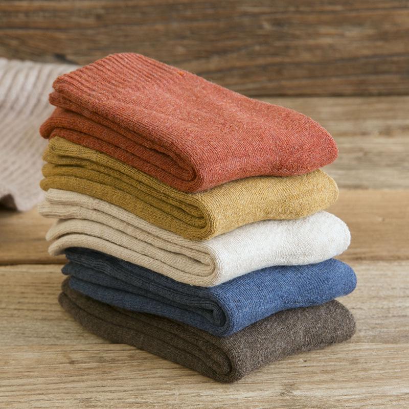 Terry Plus Velvet Women's Thick Mid-Calf Towel Socks - Warm Autumn/Winter Knee-Highs for Teens
