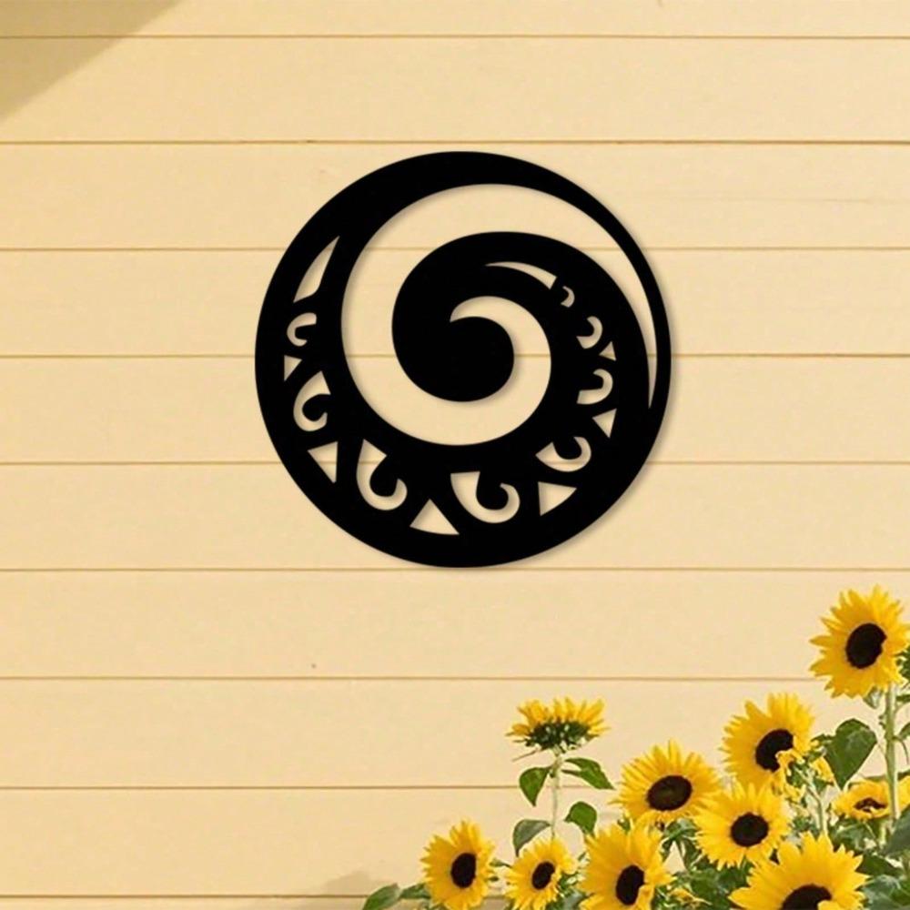 Hand Forged Iron Wall Art Ornament Black Scroll Design Living Room Bedroom Decor Unique Gift for Nature Lovers Indoor Gallery