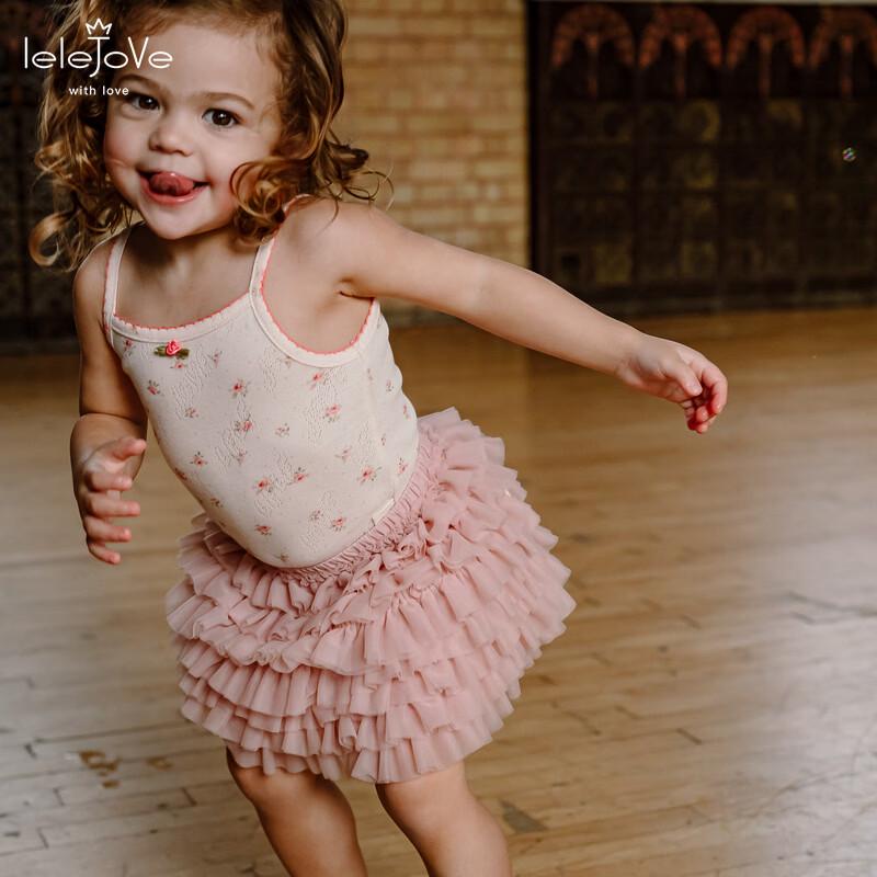 LELE JOVE Girls  Cotton Print Summer Tank Top 90