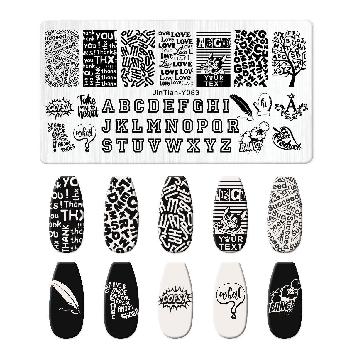 

Японская пластина для стемпинга ногтей - Мрамор, Рождественская снежинка и Животные