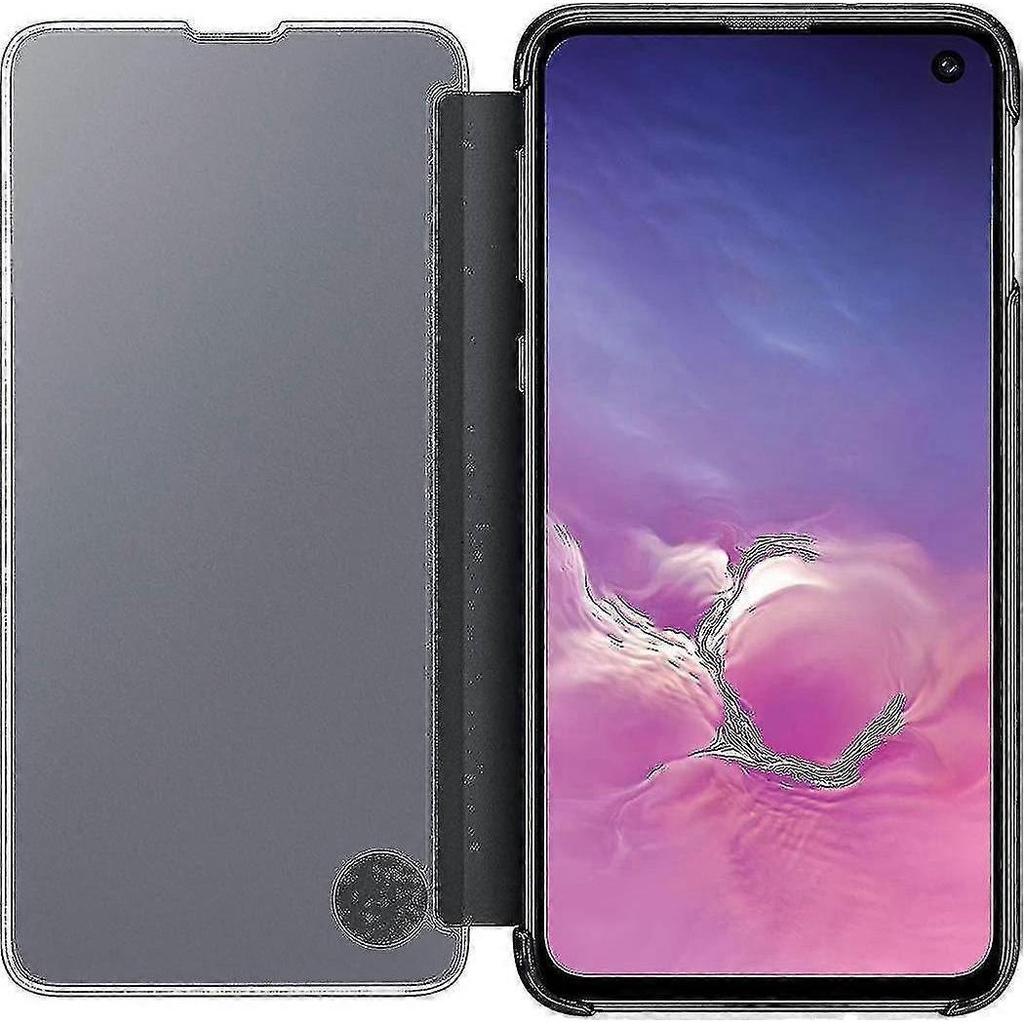 Compatible with Samsung Galaxy S10 Clear View Folio Case Front Flip Design Classic Black