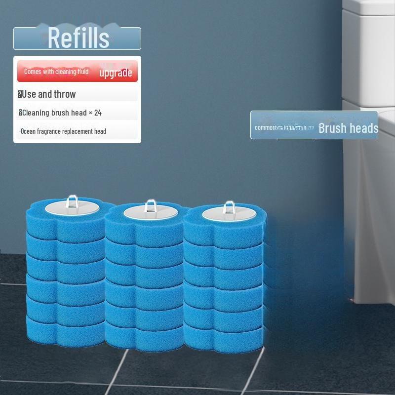 

Одноразова настінна туалетна щітка для легкої заміни та очищення без миття 18pcs синій