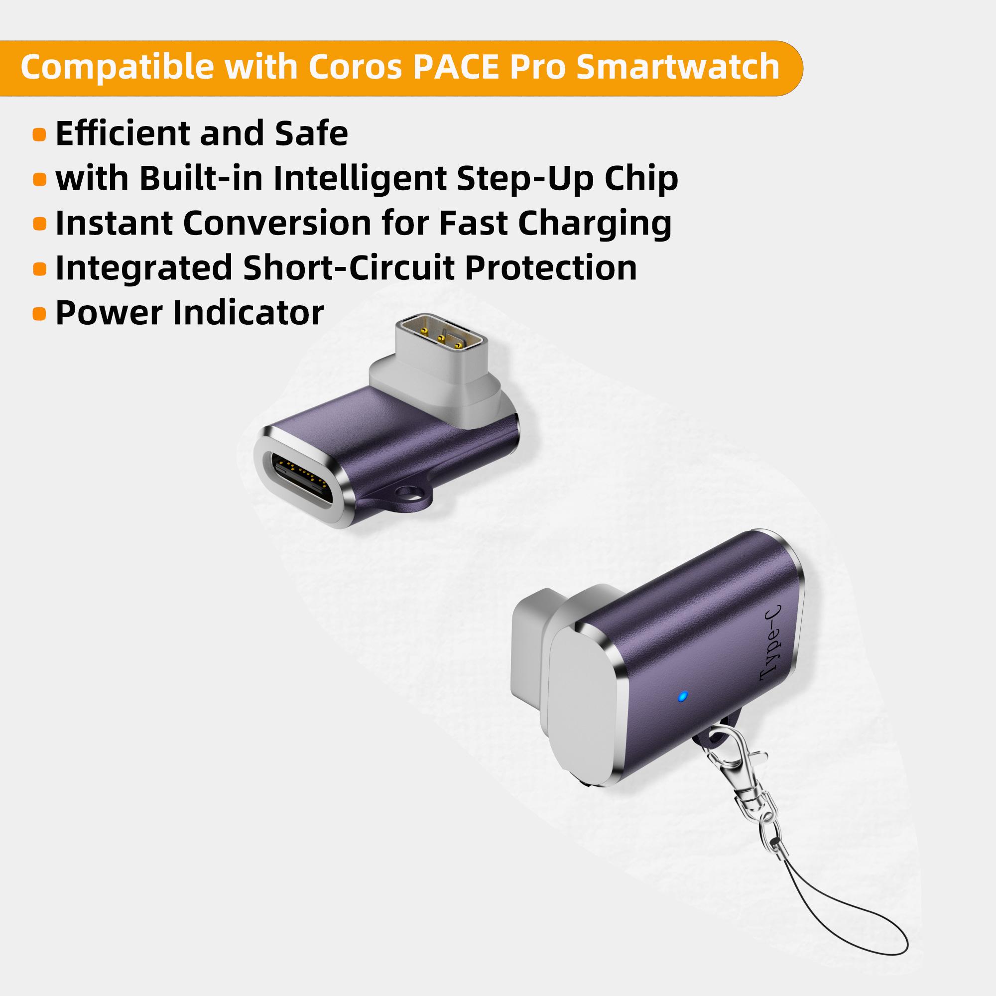 

Converter for Coros Pace 2/ Pace 3 Charger usb-c / Coros Apex 2 Pro Charging Adapter / Apex 42mm 46mm/Coros Vertix Smartwatch