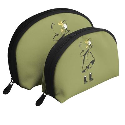 Moomin Snufkin Pouch with Coin Storage Large Waterproof Shell Travel Toiletry Large Small Item Storage Purse, Pouch, Wallet, Portable, Functional,