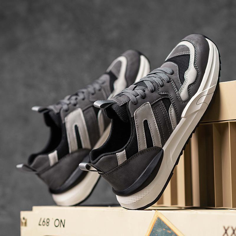 Casual Men's Shoes Autumn Sports Thick-soled Heightening Breathable Retro Running Shoes