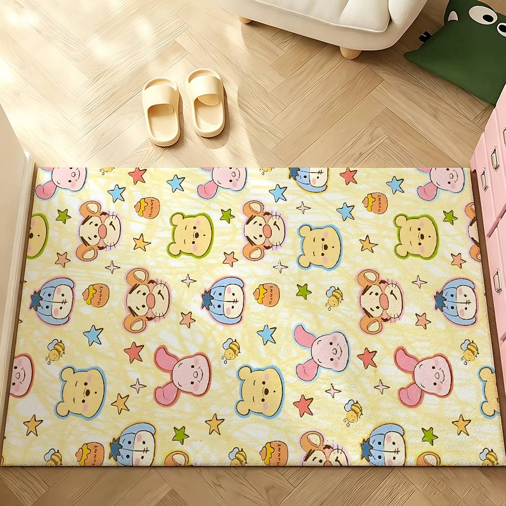 Cute W-Winnie The P-Pooh-S Kawaii Carpet Bathroom Anti-slip Mat Door Mat Home Decoration Mat Entrance Door Mat Scratch-resistant