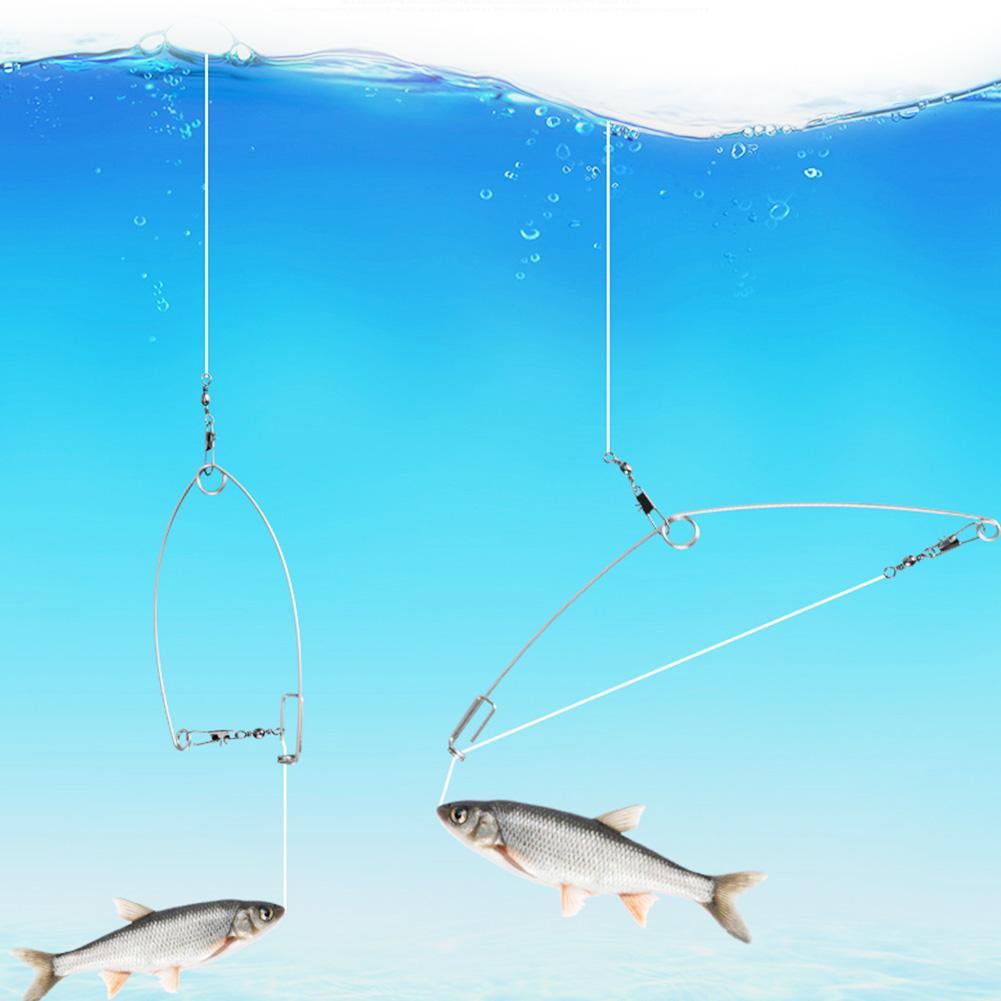 NEW 5/10PCS Automatic Fishing Hook Trigger Spring Fishhook Bait Catch Spring Fishhook Automatic Fishing Trigger Fishing Supplies