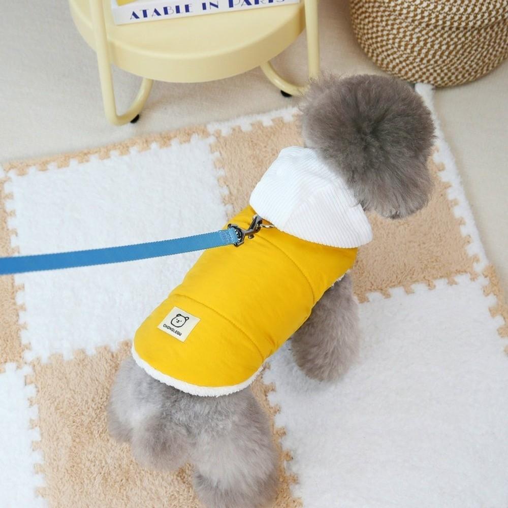 Plush Dog Hiking Jacket Winter Dog Vest Coat Cute Pet Clothes  for Small Medium Dog