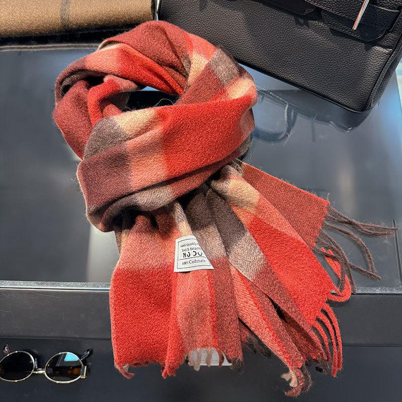 Sciarpa in lana pashmina 100% cashmere invernale per donna, scialli e stole spessi e caldi, sciarpa da donna con nappe e sciarpa
