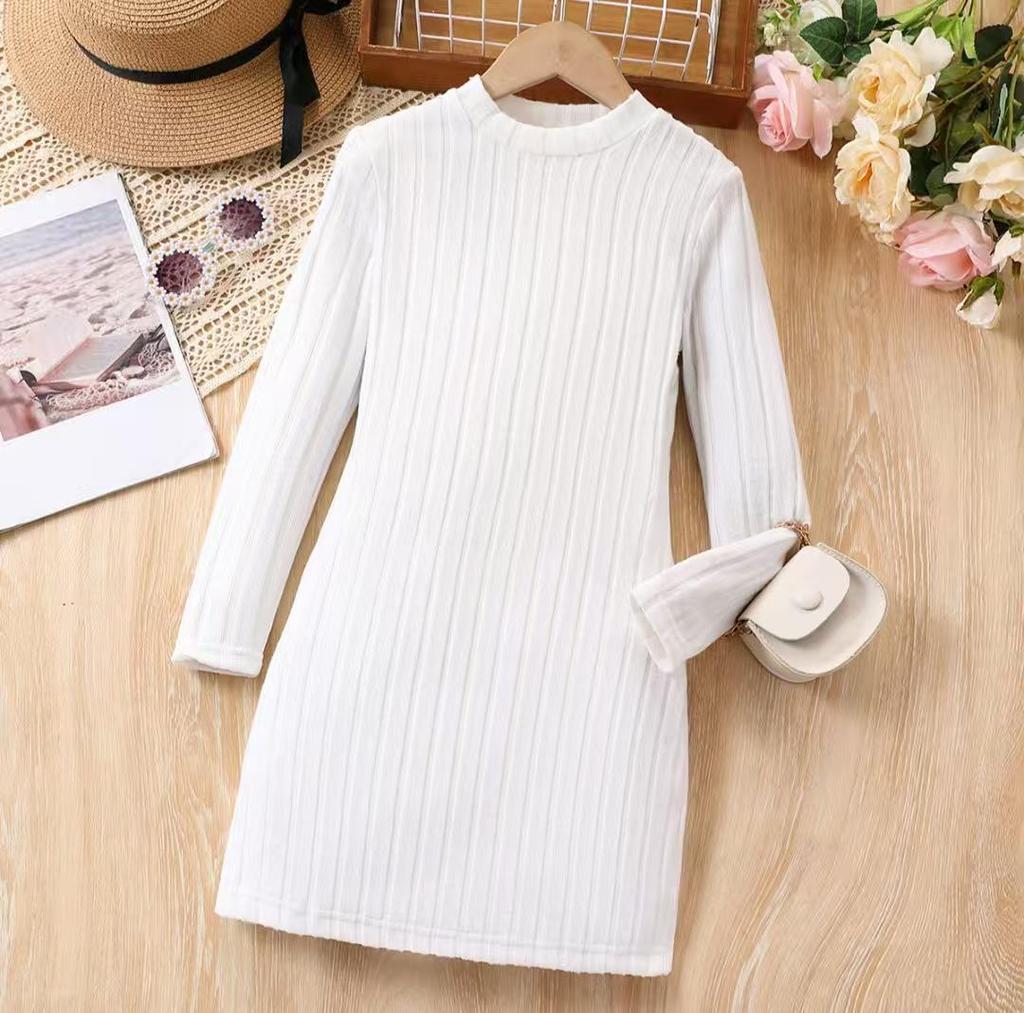 2025 Fall/Winter Slimming European & American Girls' Warm Dress