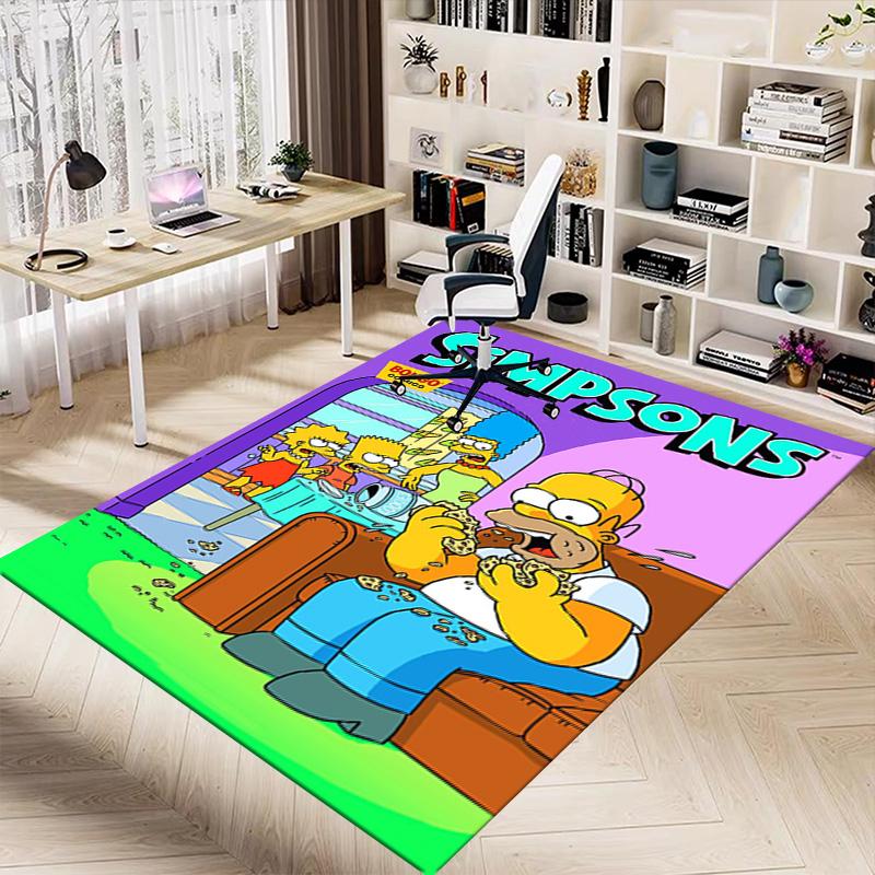 1pc Simpsons Family Dinner Carpet for Playroom Bedroom Living Room Sofa Home Decor,kids Game Area Rug Non-slip Floor Mat Y82664