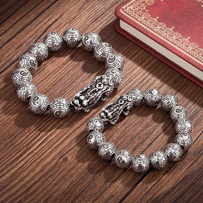 Fortune, Money, Pixiu, Bagua Bracelet, Men's and Women's Prayer Beads, Retro