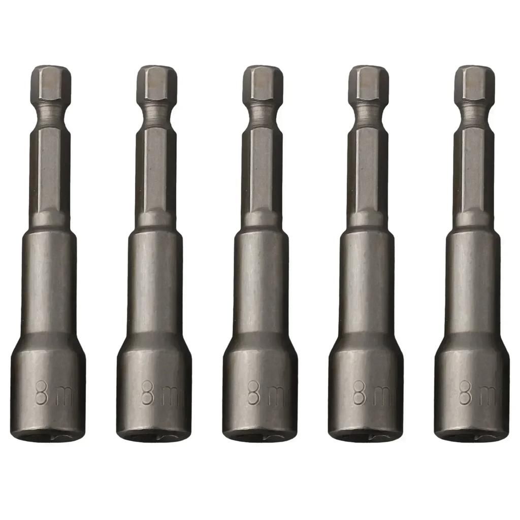 Nut Hex Socket Screw Roofing Setter Tech Tek Tool 5Pcs 8 Cladding Drill Driver Magnetic Hot Sale New Practical
