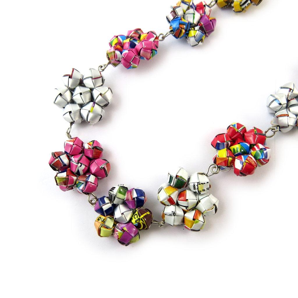 Les Trésors De Lily [N9565] - Multicolored 'New Life' Handmade Leather Long Necklace (handmade)