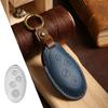 Top Grain Leather Car Key Cover for BYD Qin, Song, & Tang - Retro European/American Style
