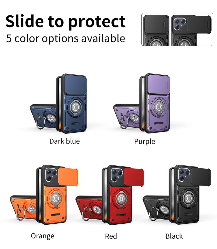 Rutschfeste Armor Stoßfeste Hülle Für Tecno Pova 7 Ultra 5G LJ9 Kameraschutz Drehbarer Ringständer TPU Kunststoff Handyhülle