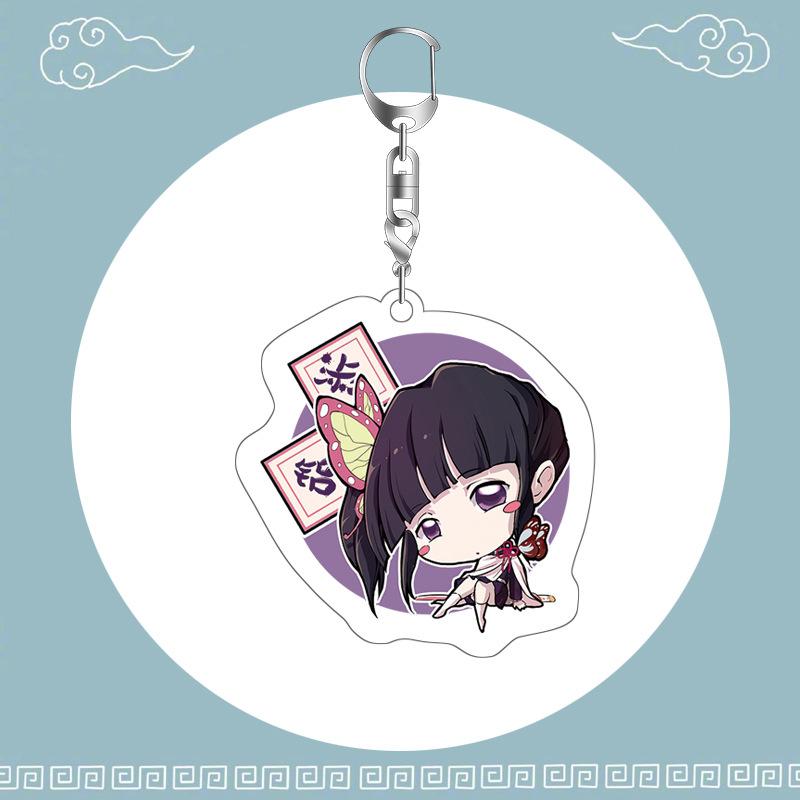 Anime Demon Slayer Keychain Acrylic Pendant Cartoon Accessory Dropshipping Support Custom Bulk Order Gift for Fans
