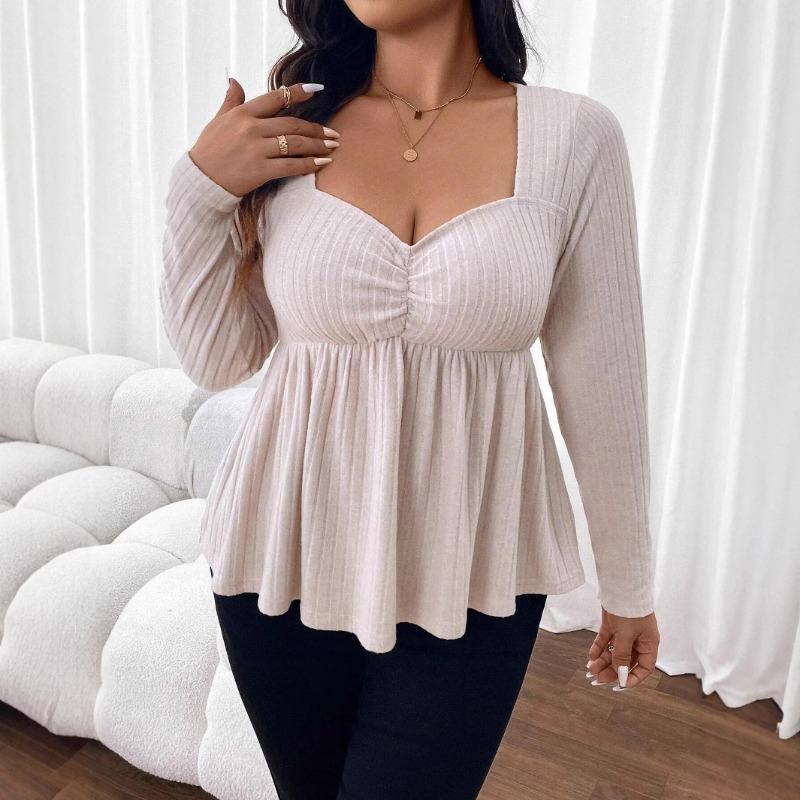 Übergröße Damen Neues Herbst Elegantes Schlankheits-Kurztop