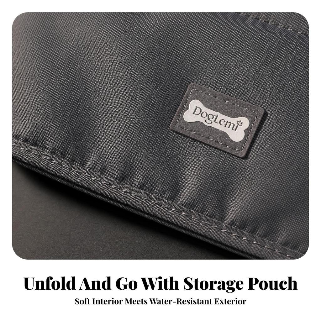 Travel Dog Mat with Zippered Fold Construction Long-Lasting for Camping