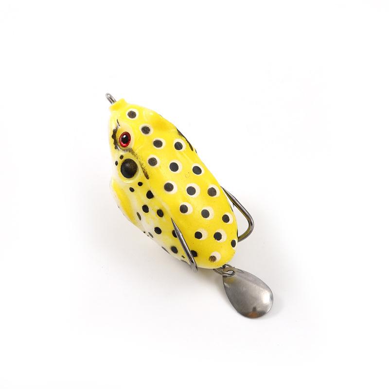 1Pc 75Mm Frog Lure Fishing Lures Double Hooks Topwater Ray Frog Artificial Crankbait Spoon Artificial Soft Bait Minnow Crank