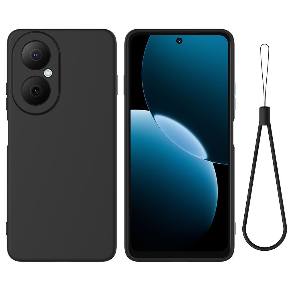 Pro Huawei Nova Y73 4G Pouzdro z tekutého silikonu Kryt na zadní stranu telefonu s poutkem na ruku